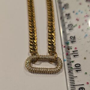 Elegant Gold Tone Chain Necklace
